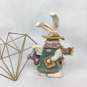 Kurt Adler Spring Town Garden Bunny Figurine